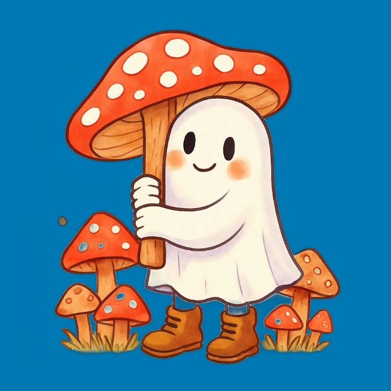 Geist mit Regenschirm - ein Pilz
