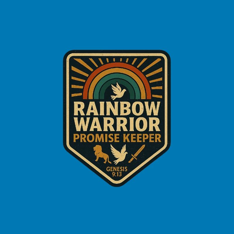 Christliche Kleidung. Regenbogen-Krieger Versprechen halten