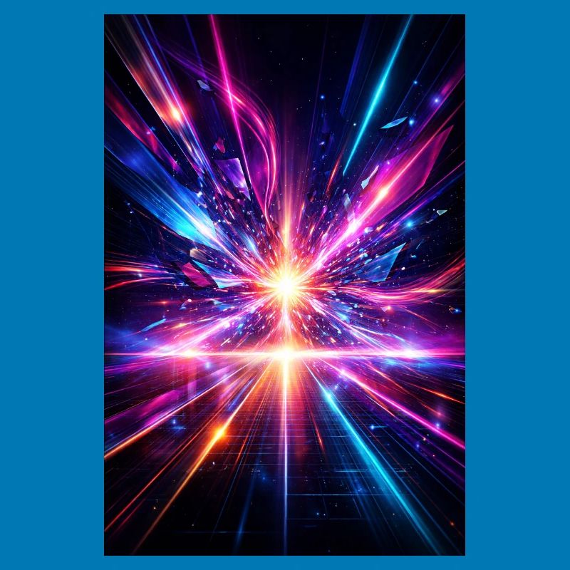 Neonstrahlen Explosion