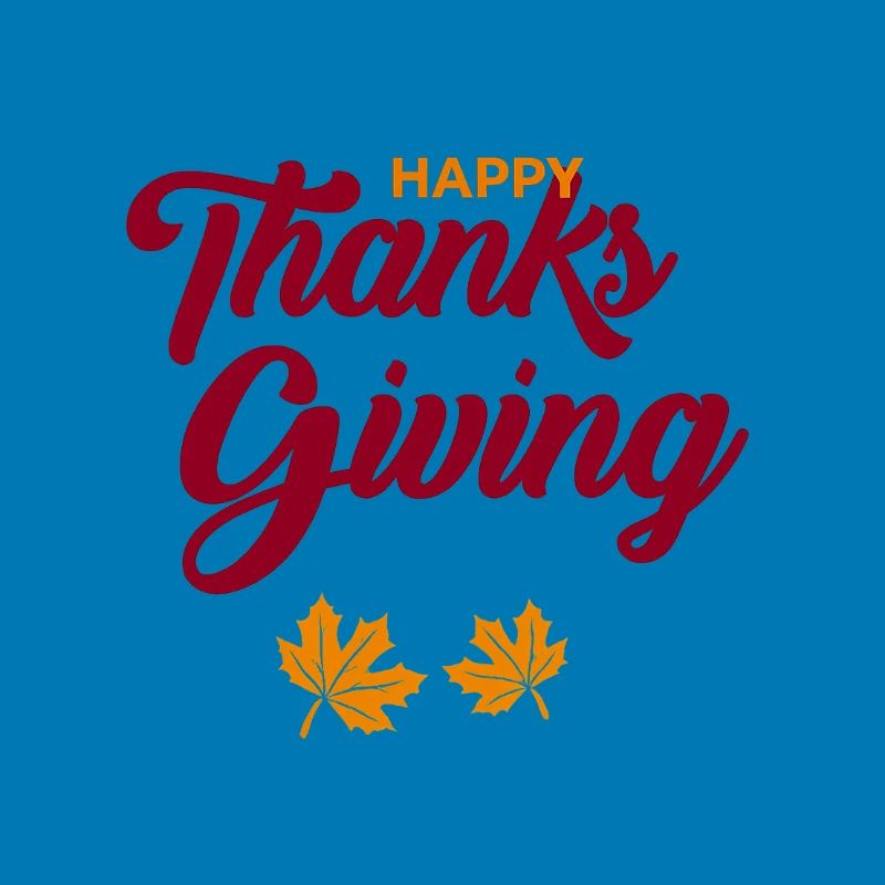 Frohes Thanksgiving-Skript mit Blättern
