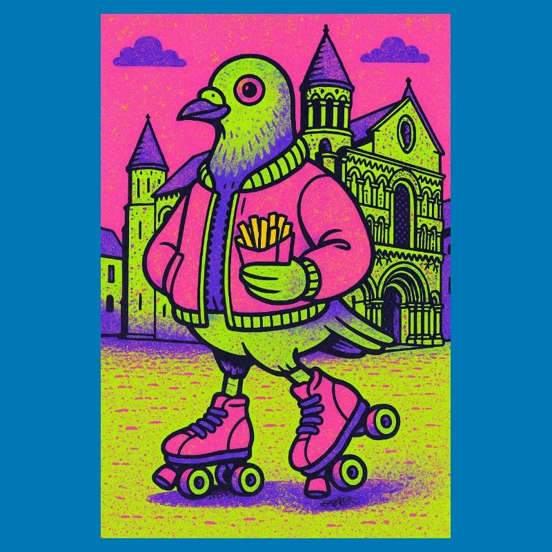 Neon_Pigeon_Roller-skater_2