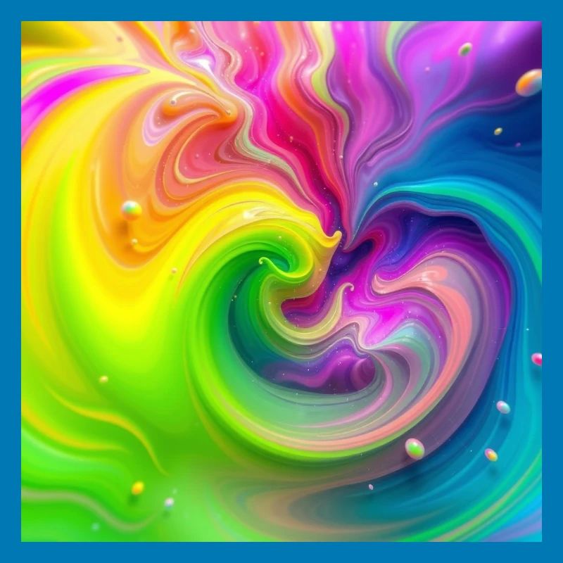 Farbwirbel Neon Regenbogen