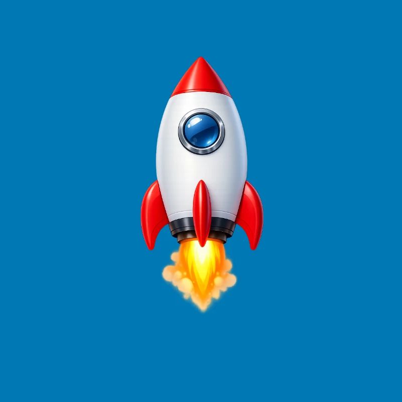 Fröhliche Rakete Retro-Design