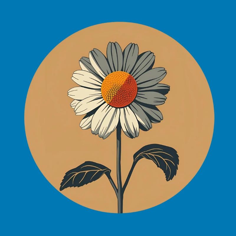 Minimalistische Gänseblümchen Illustration