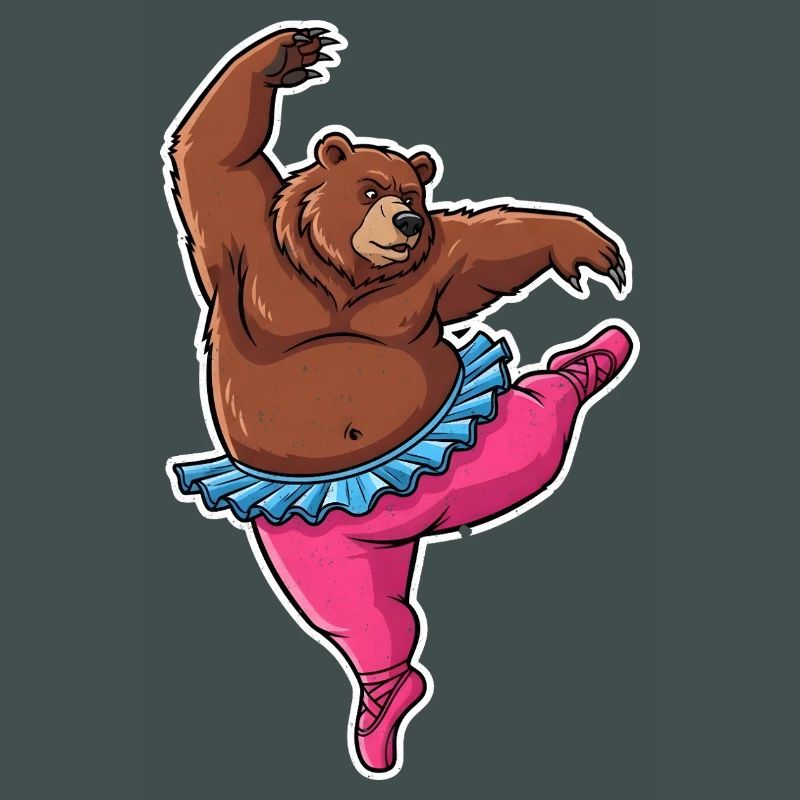 Ballett Bär Comic Geschenk
