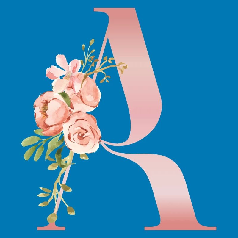 Monogramm Ein Pastellblume