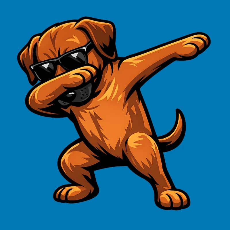 Dabbing Rhodesian Ridgeback