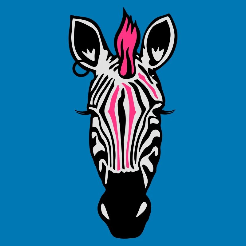 Zebra Punk mit Ohrring