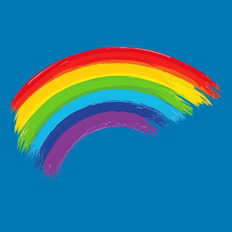 Regenbogen Pinselbogen Hoffnung Gemeinschaft 