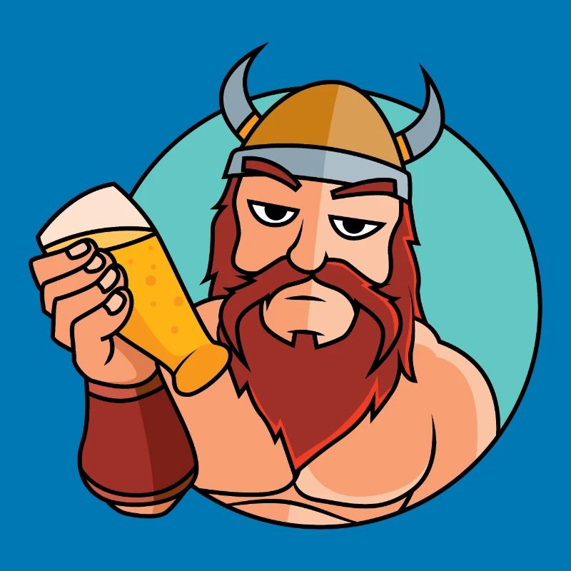 Wikinger mit Bierglas
