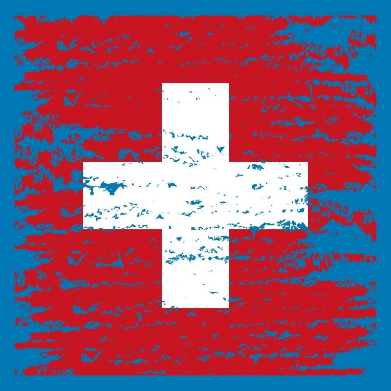 Croix suisse texturée rouge