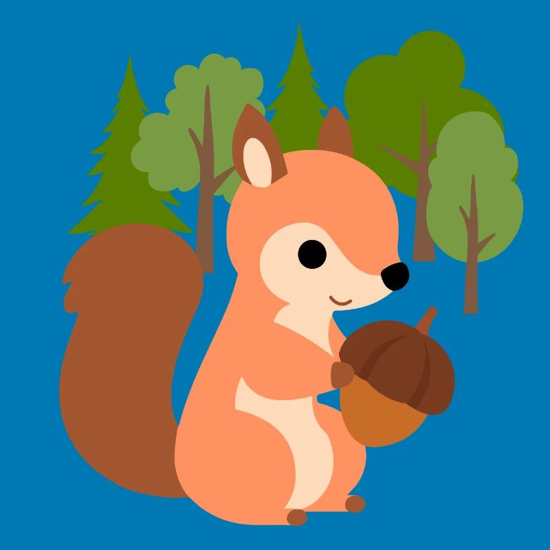 Eichhörnchen mit Nuss