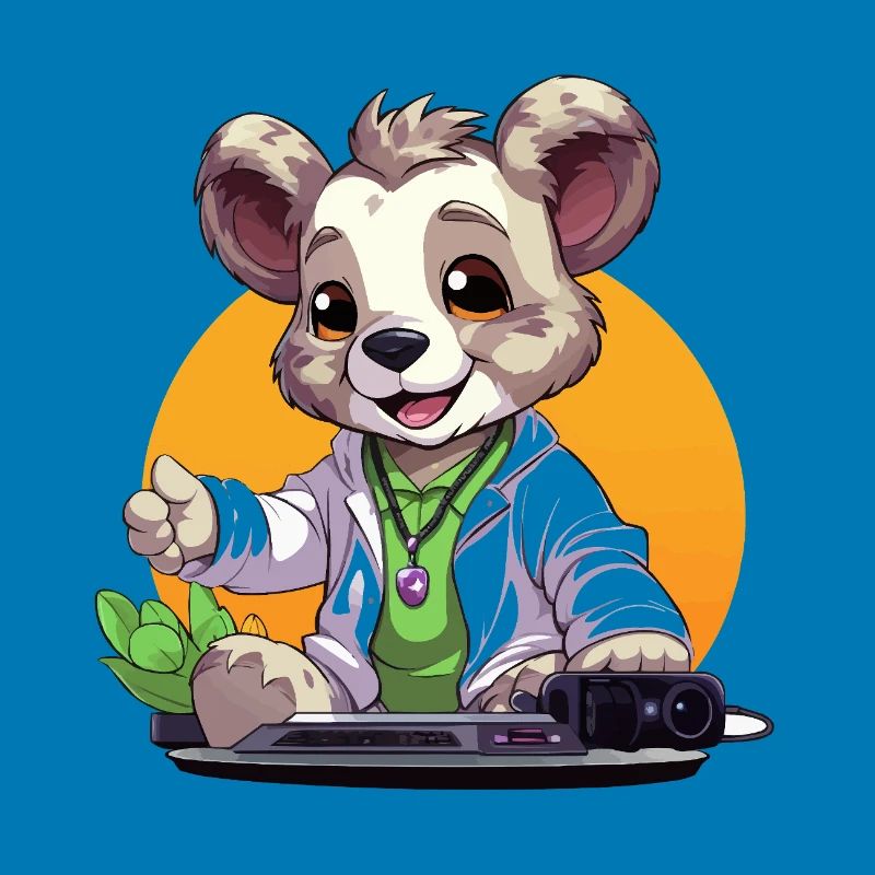 Tech-Koala Creator im Retrolook