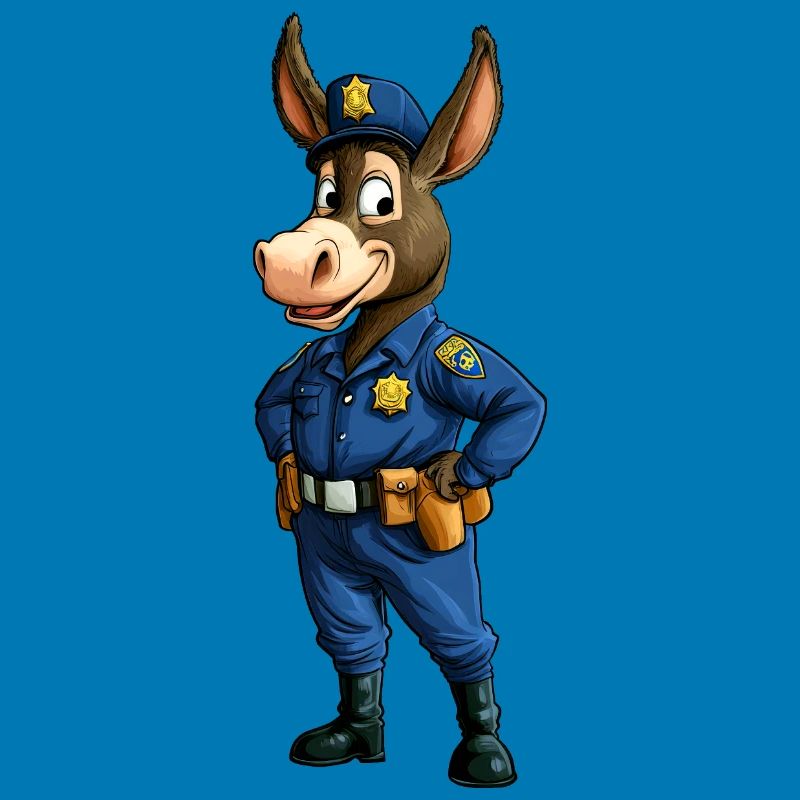 Esel Polizei / Cop Maulesel