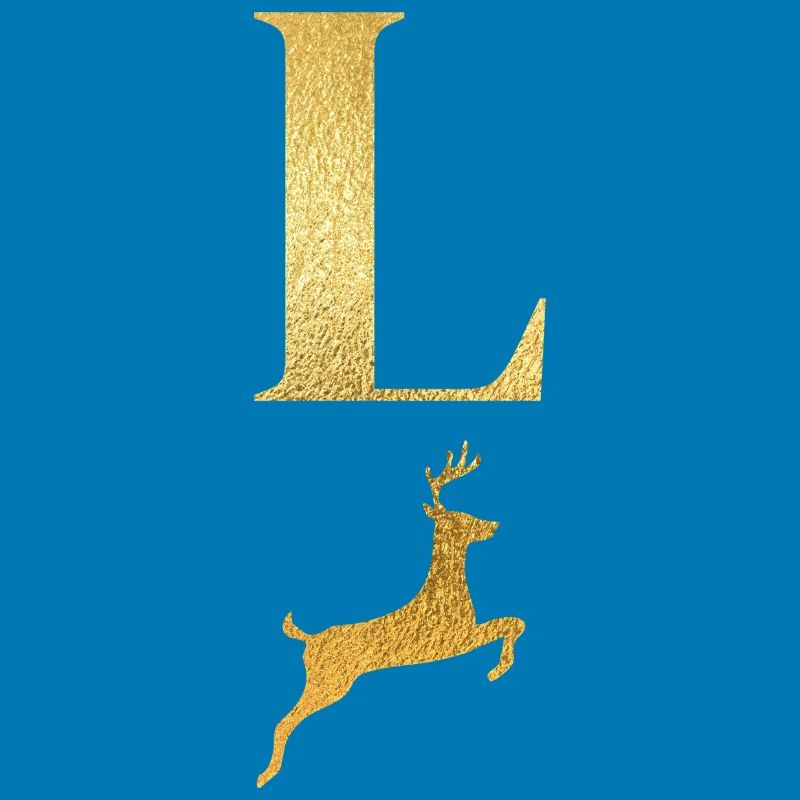 Buchstabe l Goldener Hirsch - Geschenkidee