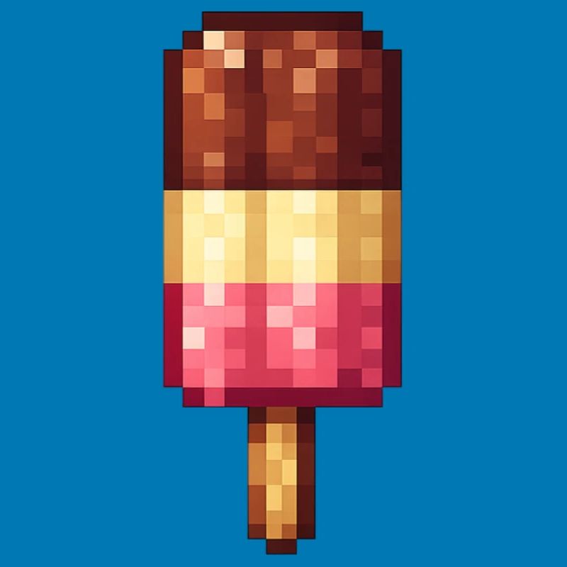 Retro Pixel Eis am Stiel
