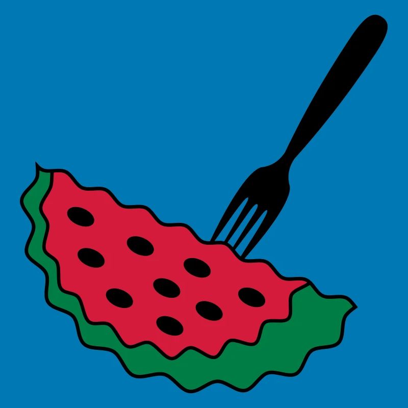 Melone mit Gabel
