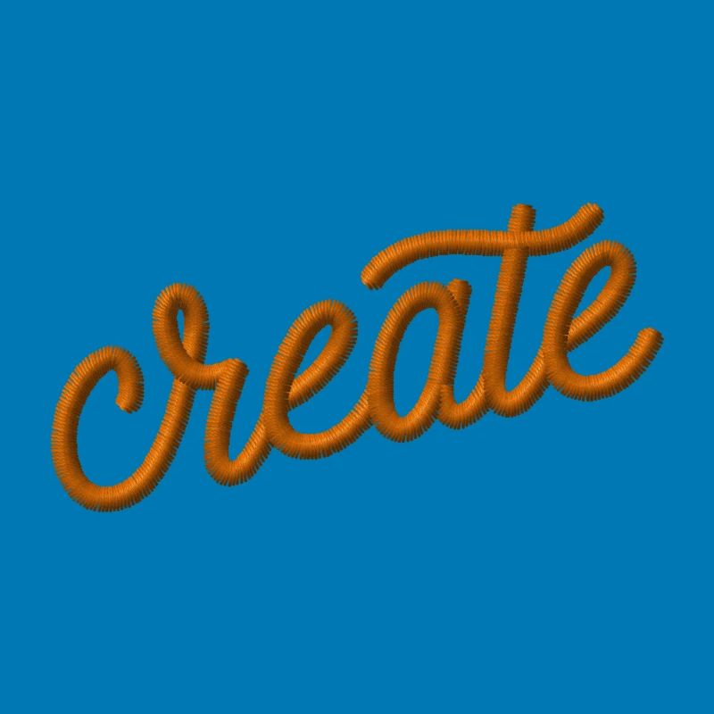 Create lettering embroidered