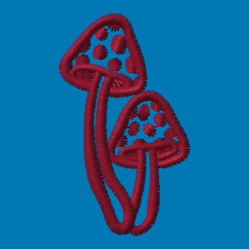 Toadstool embroidered