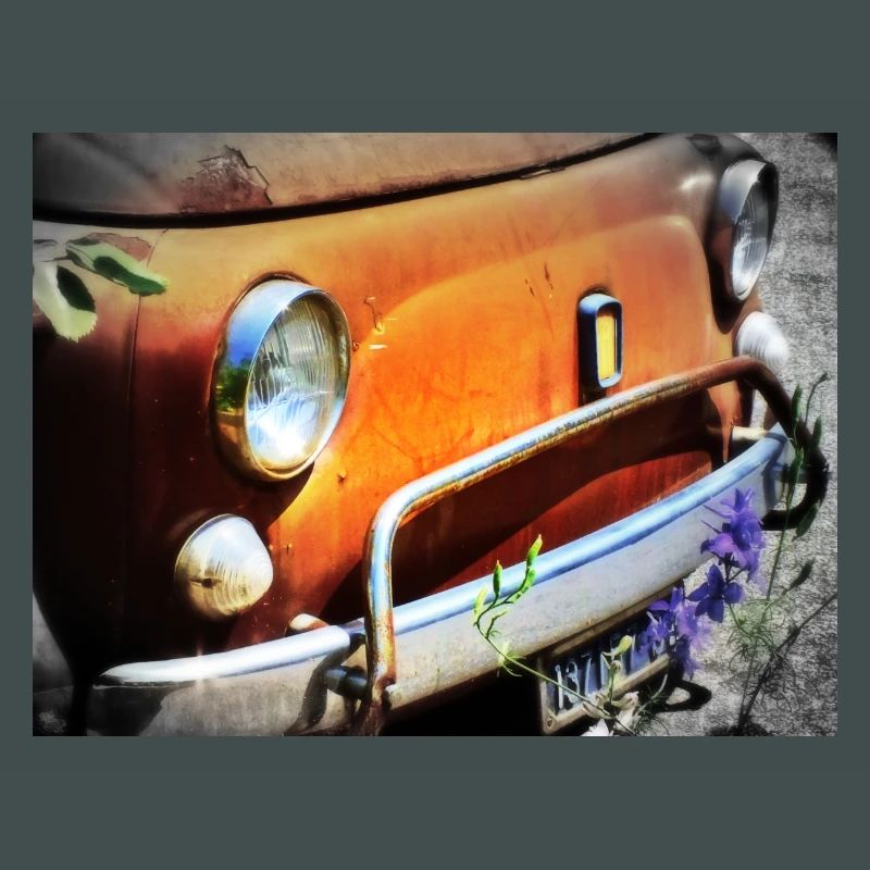 Rostiges Oldtimer Front Design