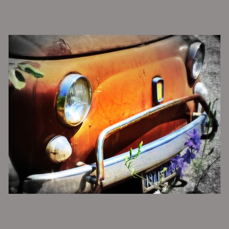 Rostiges Oldtimer Front Design