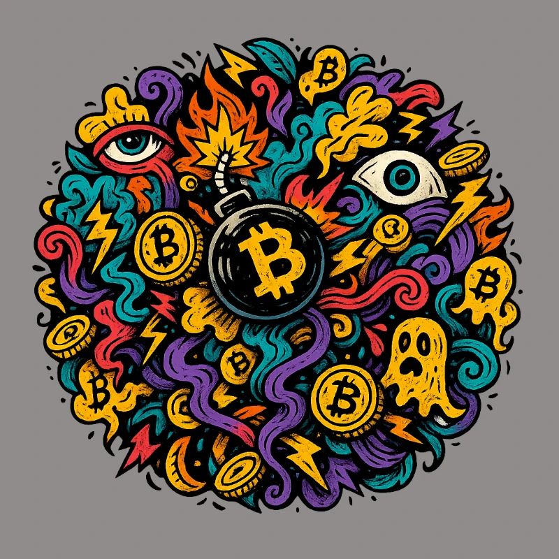 Vulkanischer Bitcoin Chaos Design