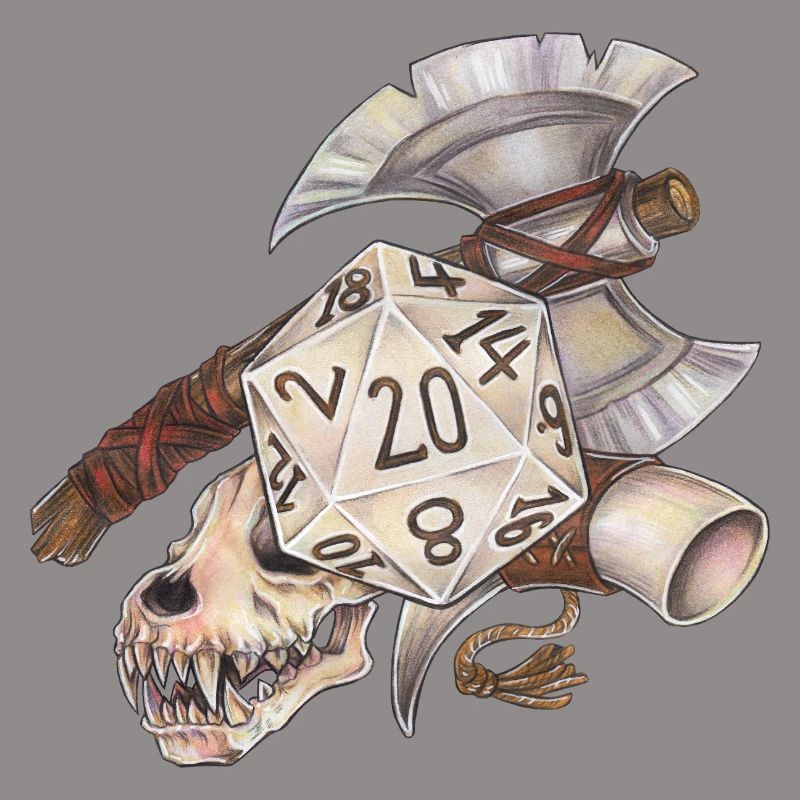 Role Playing Game Tabletop D20 Dice Gift Barbarian