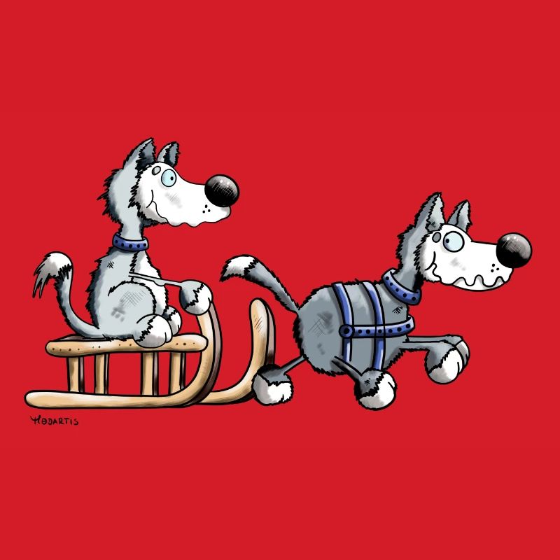 Schlittenhund Team