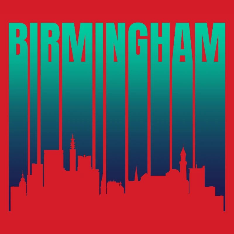 Birmingham Skyline Gradient