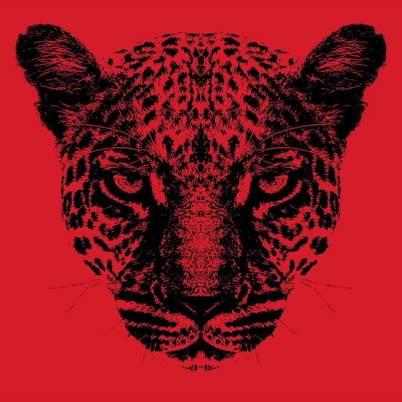 Leopard / Kopf / Schwarz