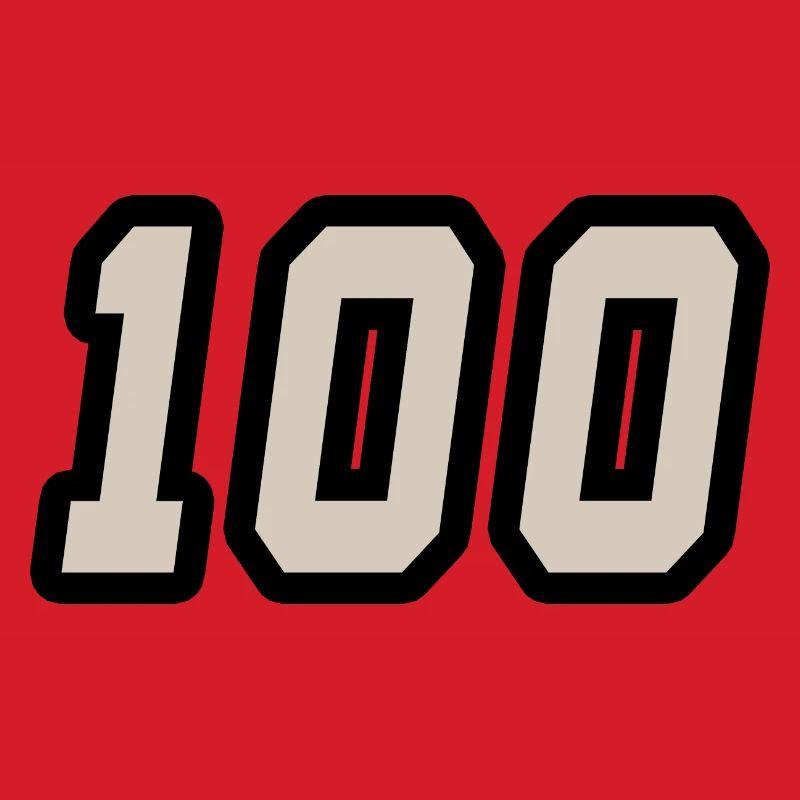 Zahl einhundert 100