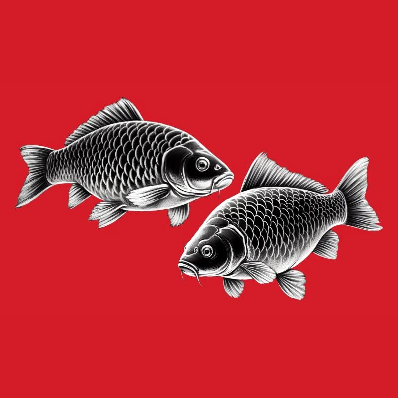 Carp chalk drawing