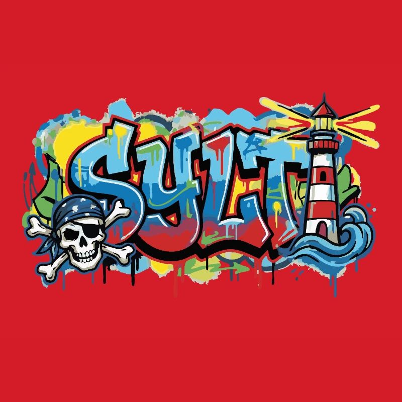 Sylt Graffiti with Lighthouse