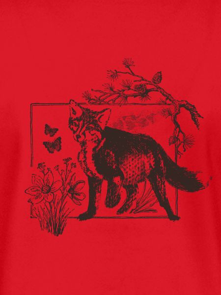 Waldfuchs im Blumenrahmen