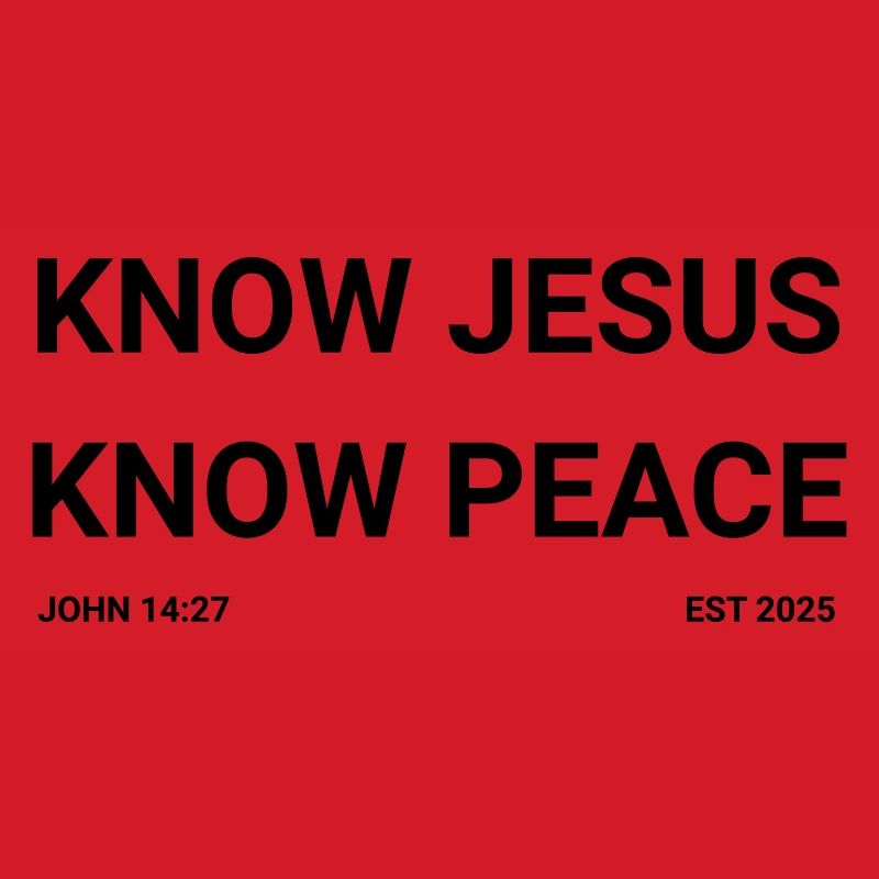 Know Jesus know peace