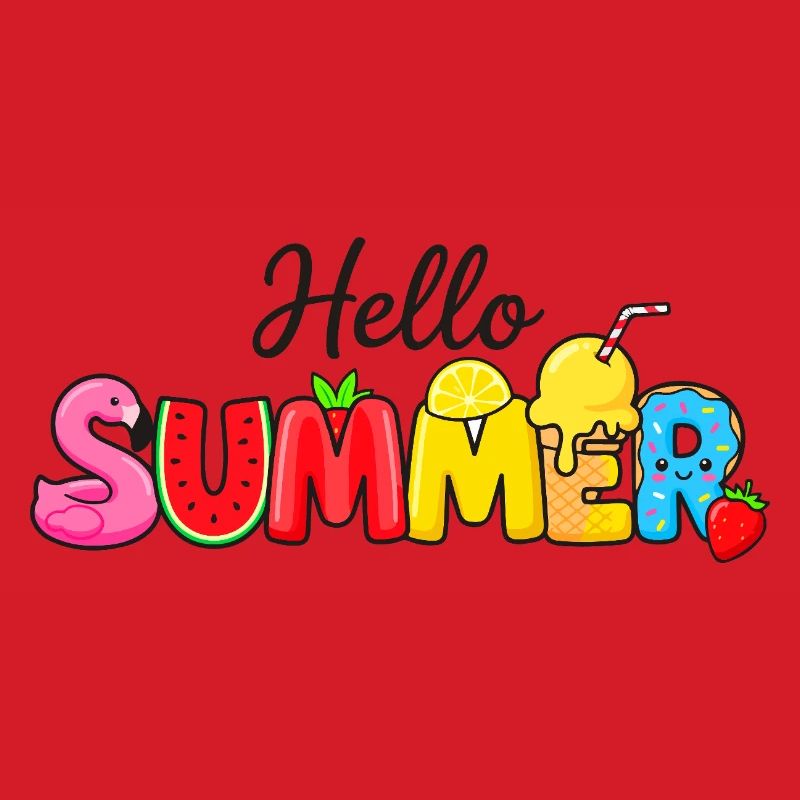 Hello Summer Obstbuchstaben