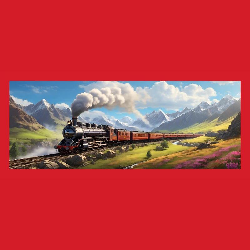 Nostalgischer Eisenbahnzug mit Dampflokomotive