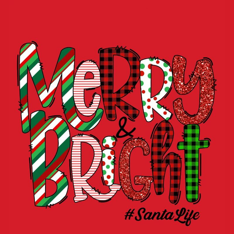 Merry Bright Festive Plaid Pattern