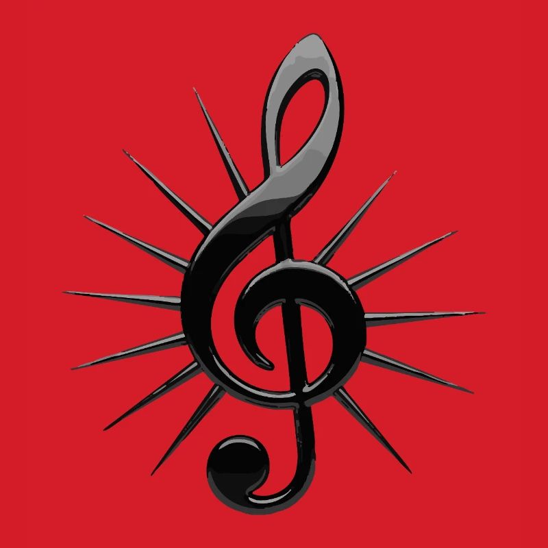 Black notes with rays