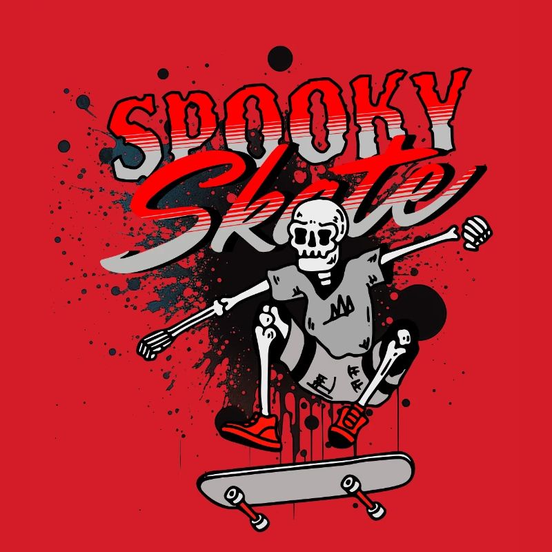 Skull Skateboard Graffiti Design