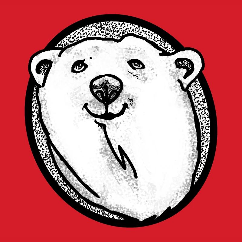Schmunzelnder Eisbär