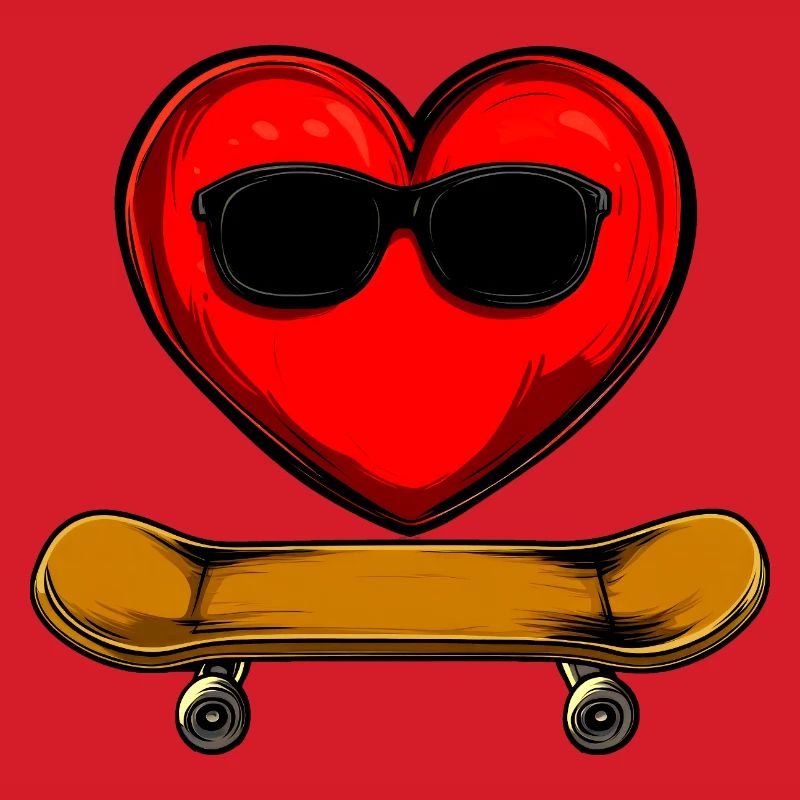 Skateboarder Herz