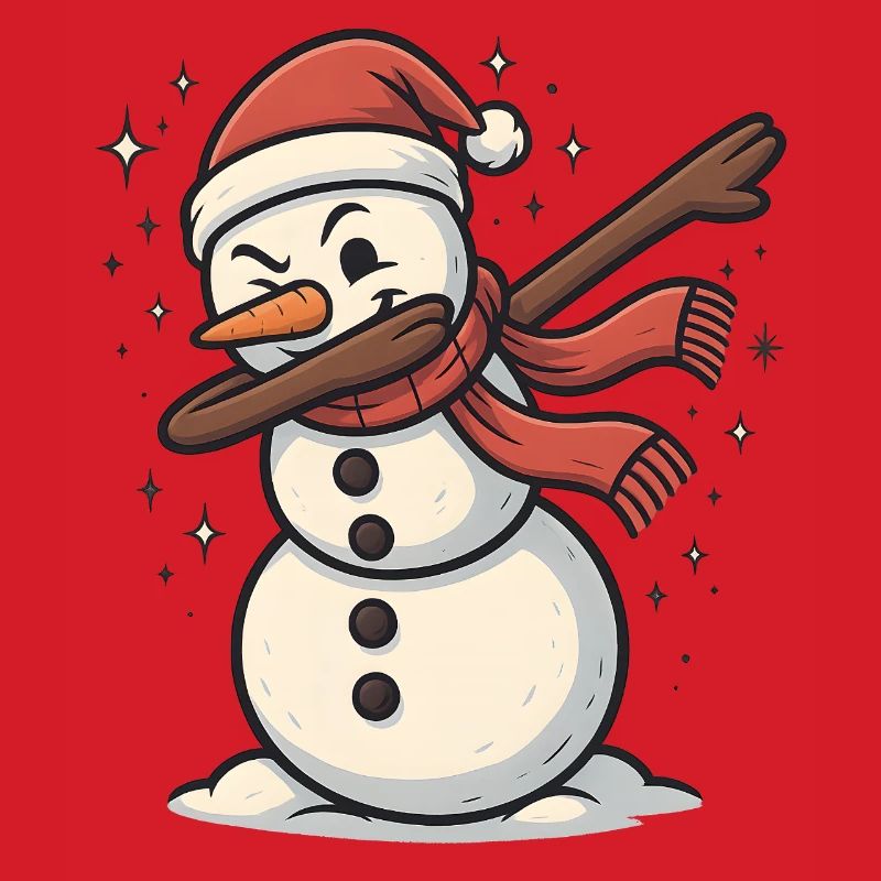 Dabbender Schneemann Dab Winter