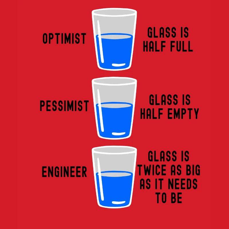 Engineer Glass Half Full Half Empty Funny Engineer