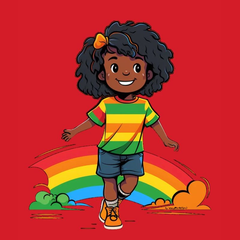 Lebendige Regenbogen Kinderdesign