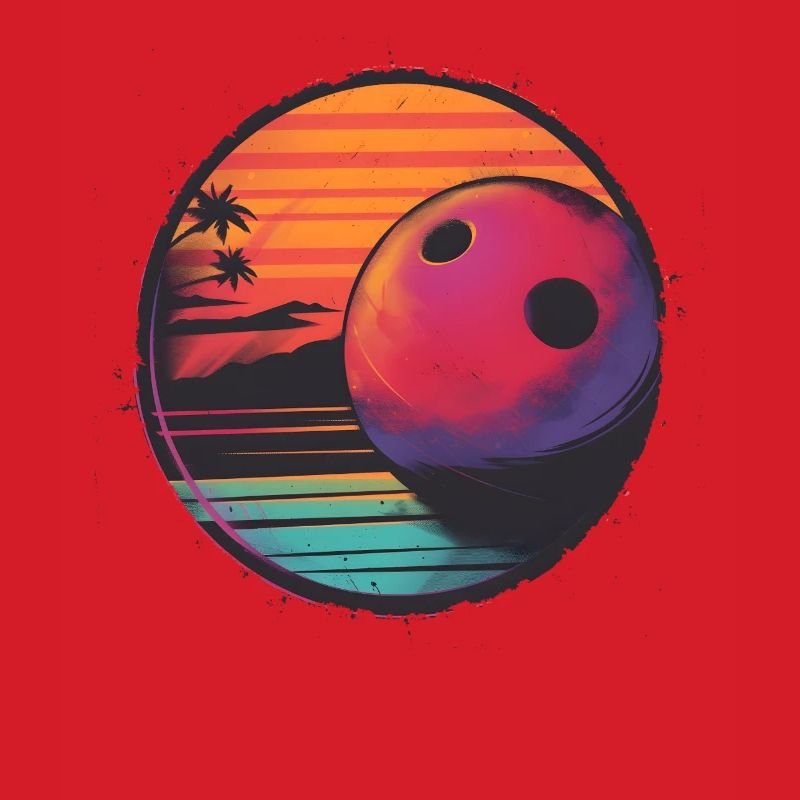 Retrowave Bowling Kugel