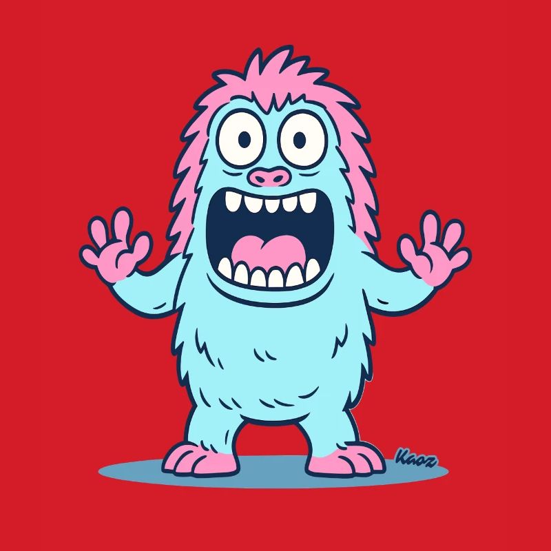Verspieltes Monster-Herz Design