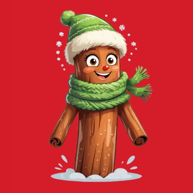 Winterbaumstumpf mit Schal