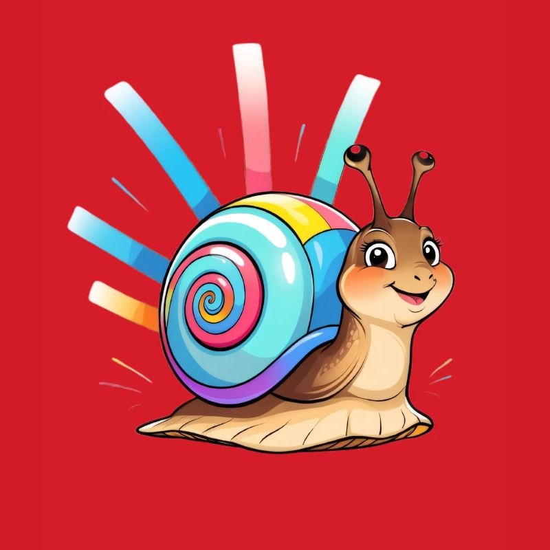 Regenbogen-Schnecke Farbexplosion