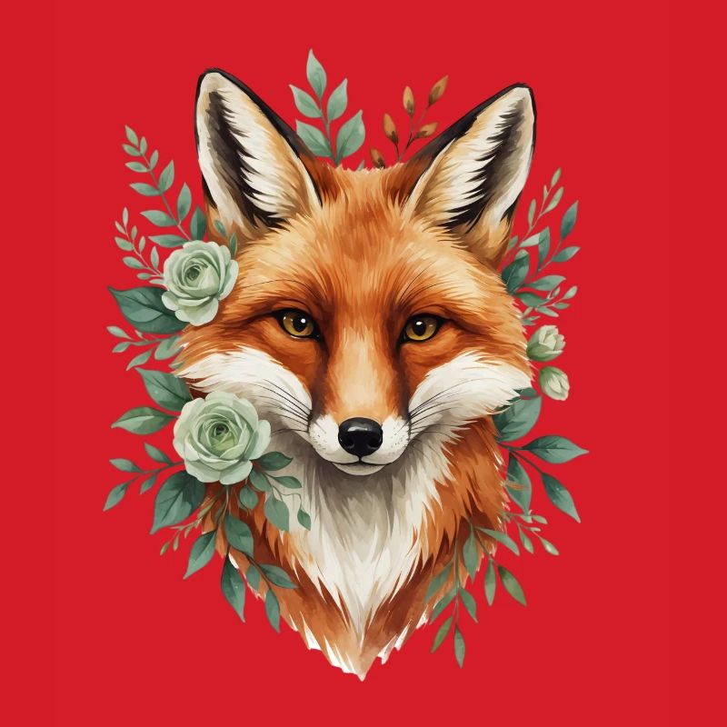 Fuchs im Blütenkranz